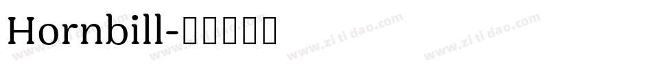 Hornbill字体转换