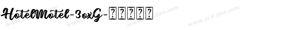 HotelMotel-3oxG字体转换