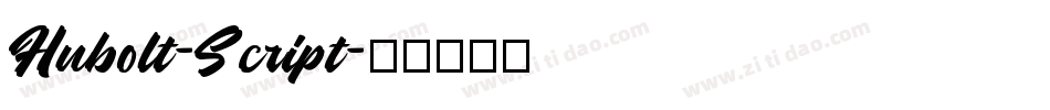 Hubolt-Script字体转换