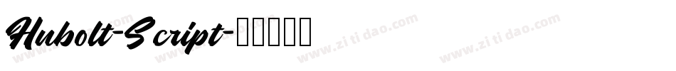 Hubolt-Script字体转换