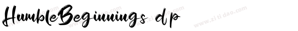 HumbleBeginnings-4d8p字体转换
