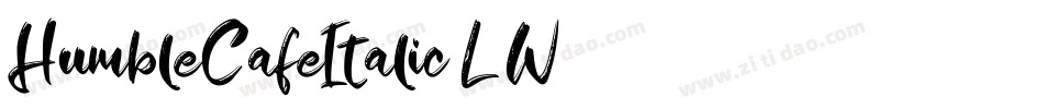 HumbleCafeItalic-L6W3字体转换