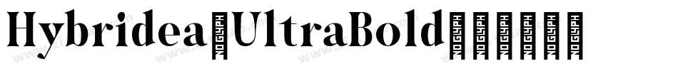 Hybridea-UltraBold字体转换