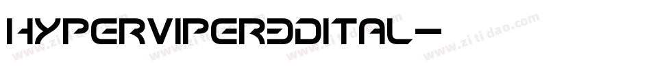 hyperviper3dital字体转换