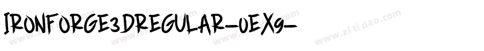 IronForge3DRegular-0Ex9字体转换