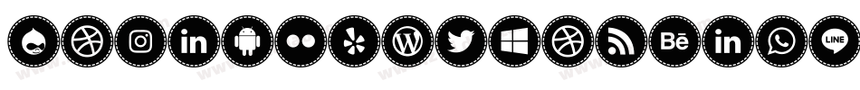 SocialNetworkingIcons-Rounded字体转换