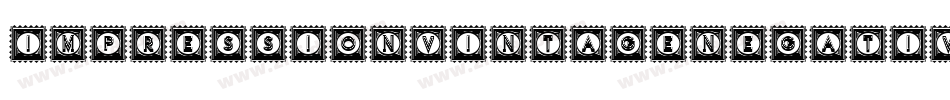 ImpressionVintageNegative字体转换