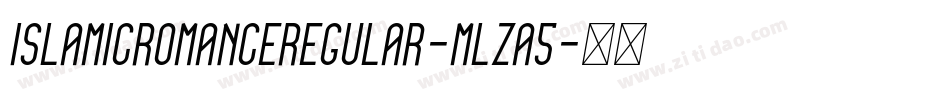 IslamicromanceRegular-mLZa5字体转换