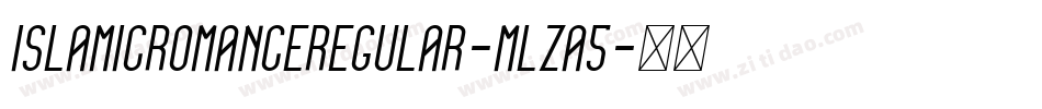 IslamicromanceRegular-mLZa5字体转换