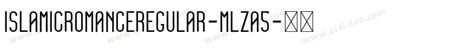 IslamicromanceRegular-mLZa5字体转换