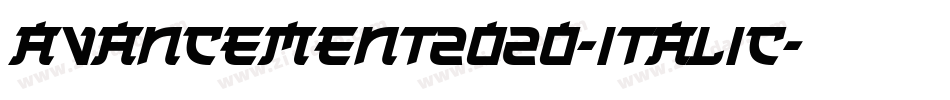 Avancement2020-Italic字体转换