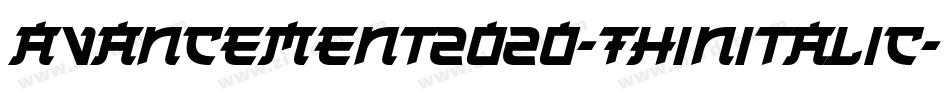 Avancement2020-ThinItalic字体转换