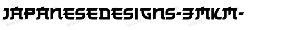 JapaneseDesigns-3mKM字体转换