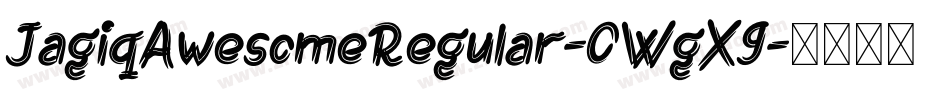 JagiqAwesomeRegular-0WgX9字体转换