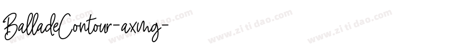 BalladeContour-axmg字体转换