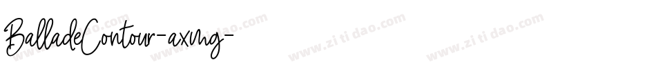 BalladeContour-axmg字体转换