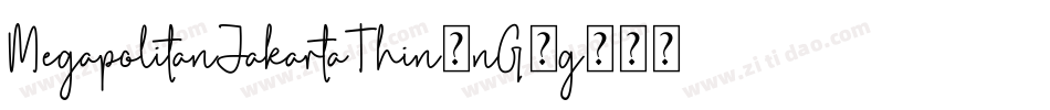 MegapolitanJakartaThin-nG6g字体转换