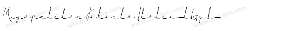 MegapolitanJakartaItalic-lGzd字体转换