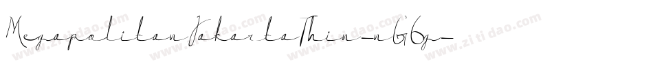 MegapolitanJakartaThin-nG6g字体转换