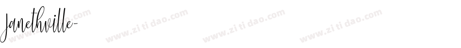 Janethville字体转换
