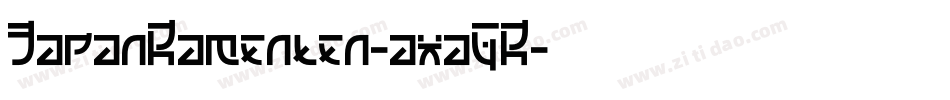 JapanRamenten-axaGR字体转换