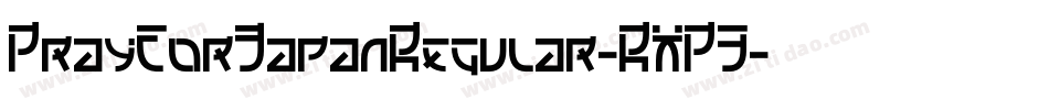 PrayForJapanRegular-RXP3字体转换
