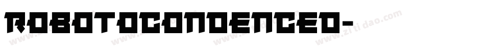 robotocondenced字体转换