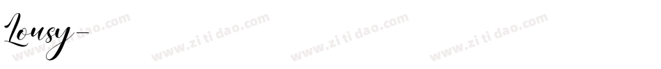 Lousy字体转换