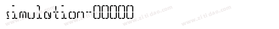 simulation字体转换