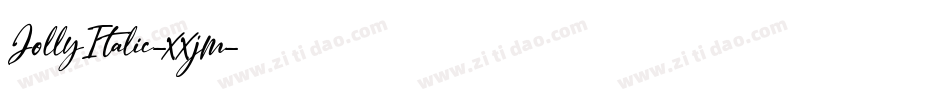 JollyItalic-xxjm字体转换