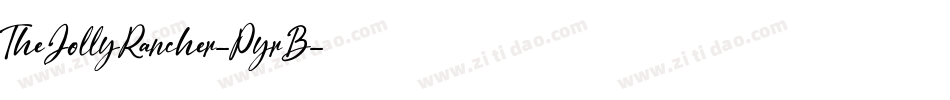 TheJollyRancher-PyrB字体转换