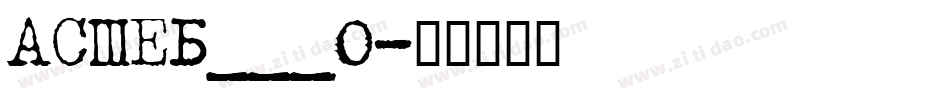 ASWEB___0字体转换