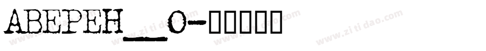 AVEREN__0字体转换