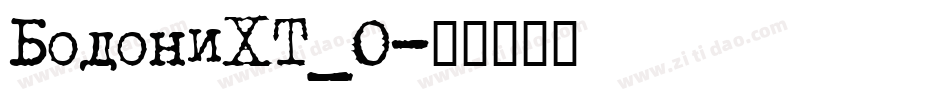 BodoniXT_0字体转换