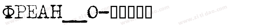 FREAN__0字体转换