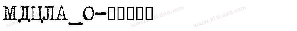 MDCLA_0字体转换