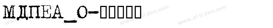 MDPEA_0字体转换