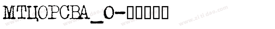 MTCORSVA_0字体转换