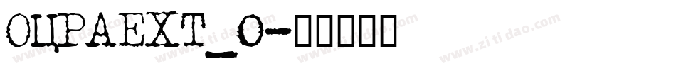 OCRAEXT_0字体转换