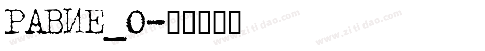 RAVIE_0字体转换