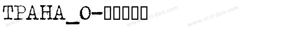 TRANA_0字体转换
