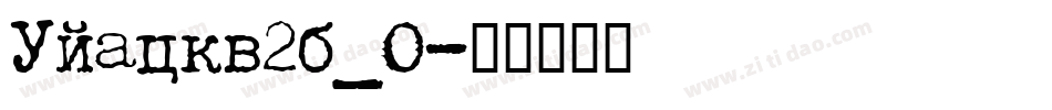 Ujackv2b_0字体转换