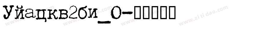 Ujackv2bi_0字体转换