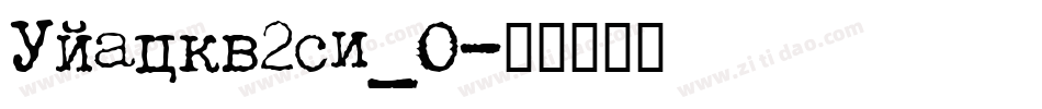 Ujackv2si_0字体转换