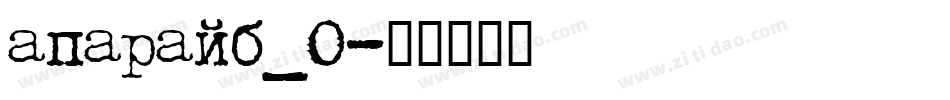 aparajb_0字体转换