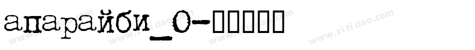 aparajbi_0字体转换