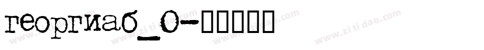 georgiab_0字体转换