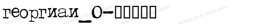 georgiai_0字体转换