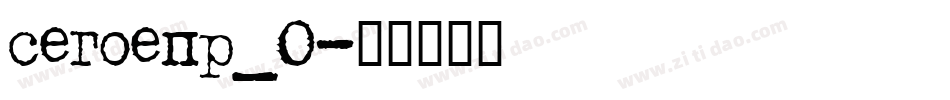 segoepr_0字体转换