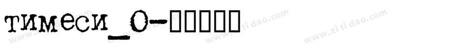 timesi_0字体转换
